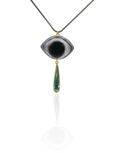 Load image into Gallery viewer, Ephemeral Agate Necklace with Indicolite Tourmaline